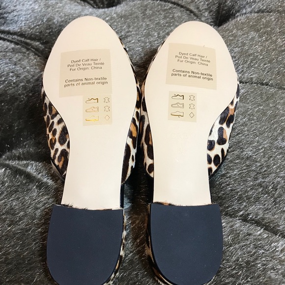 J CREW LEOPARD PRINT CALF HAIR MULES NIB. - Picture 3 of 8